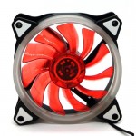LED Illuminated Computer Cooler 120mm 12cm 4 + 3 Pin Cooling Fan Ultra Silent RGB RED Gaming